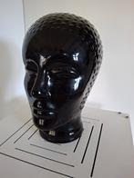 Vintage Zwart Glazen Hoofd Mannequin, Ophalen of Verzenden, Gebruikt