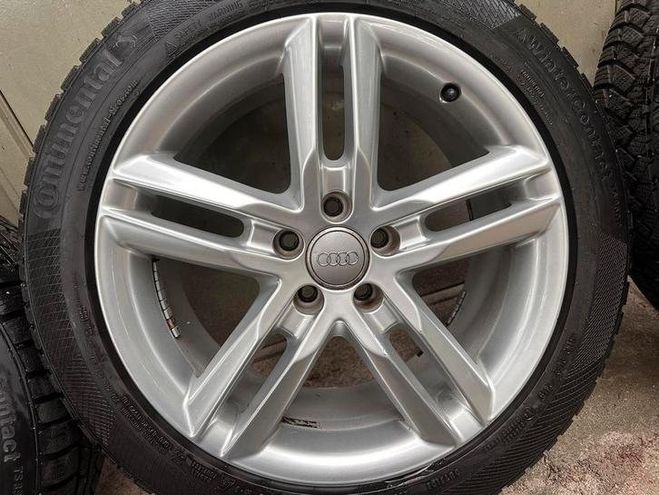 Originele audi velgen 18inch S-line winterset continental, Auto-onderdelen, Banden en Velgen, Banden en Velgen, Winterbanden, 18 inch