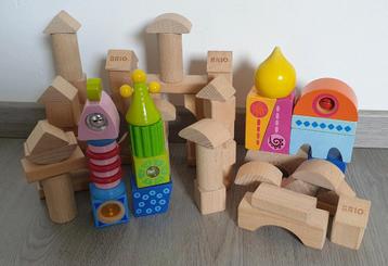 BRIO Blokkenset naturel 50st + Haba Blokkenset Cordoba beschikbaar voor biedingen