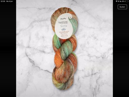 Symfonie terra merinowol 100 gram kleur V2031, Hobby en Vrije tijd, Breien en Haken, Nieuw, Breien of Haken, Wol of Garen, Ophalen of Verzenden