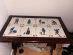 Antieke Tegel Tafel met Handgeschilderde Tegels, Antiek en Kunst, Antiek | Meubels | Tafels, Ophalen of Verzenden