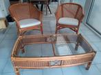 Rotan/ webbing  Zitgroep met Tafel, Antiek en Kunst, Ophalen