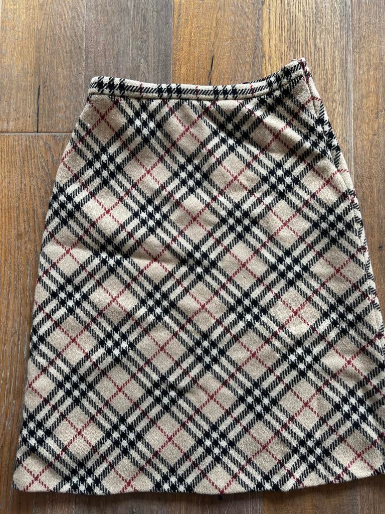 Burberry Rok Wol Gevoerd Maat 38/40, Ophalen of Verzenden, Gedragen, Maat 38/40 (M), Knielengte