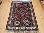 Vintage handgeknoopt perzisch tapijt qashqai 225x153, Huis en Inrichting, Stoffering | Tapijten en Kleden, Info@SlatsAntiek.nl
