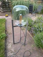 Staande lamp / vloerlamp industriële look, Huis en Inrichting, Lampen | Vloerlampen, Ophalen, Zo goed als nieuw, Glas