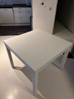 Witte vierkante eettafel, Huis en Inrichting, Tafels | Eettafels, Ophalen, Gebruikt, Vierkant, 50 tot 100 cm