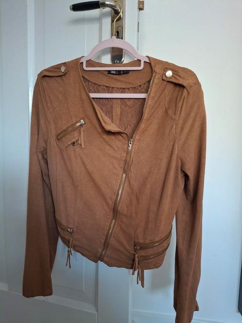 Vest L SOHO collection biker jas jasje suede bruin, Kleding | Dames, Truien en Vesten, Zo goed als nieuw, Bruin, Ophalen of Verzenden