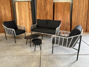 COLTON LOUNGESET LICHTGRIJS ROPE beschikbaar voor biedingen