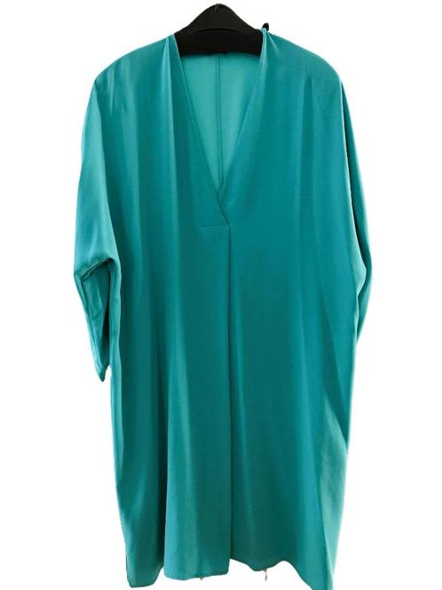 CLAUDIA STRATER tuniek jurk zeeblauw groen 42, Kleding | Dames, Jurken, Zo goed als nieuw, Maat 42/44 (L), Groen, Knielengte, Verzenden