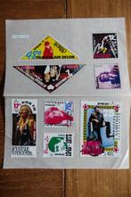 partij postzegel stickers - franse popsterren, Ophalen of Verzenden, Overige typen