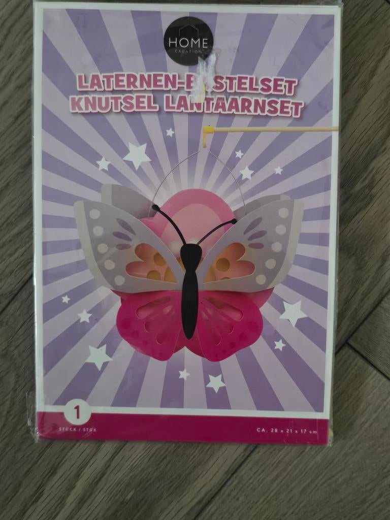 Lantaarn-knutselset vlinder, Ophalen of Verzenden, Nieuw
