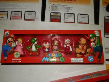 Super Mario Collectie Figuren in box van 6 origineel nieuw beschikbaar voor biedingen