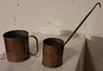 2 antieke koperen maatbekers, Antiek en Kunst, Ophalen of Verzenden