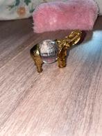 Gouden Olifant met Kristal, Antiek en Kunst, Ophalen of Verzenden