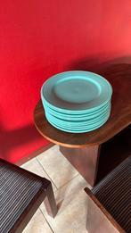 Onderborden, set van 10, zeegroen, 33cm, Huis en Inrichting, Keuken | Servies, Ophalen, Zo goed als nieuw, Overige materialen