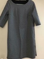 Jurk blauw met vissegraat patroon maat L, Maat 38/40 (M), Blauw, Nieuw, Ophalen of Verzenden