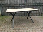 Industriële tafel, tuintafel, eetkamertafel. Staal & teak, Tuin en Terras, Rechthoekig, Zo goed als nieuw, Ophalen