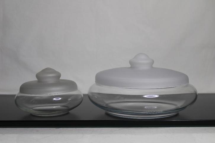 Leerdam koekschaal en bonbonschaal  ontwerp Jacques Boon, Antiek en Kunst, Antiek | Glas en Kristal, Ophalen of Verzenden