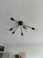 Moderne Zwarte Plafondlamp met 6 Lichtpunten, Ophalen, Zo goed als nieuw, Metaal