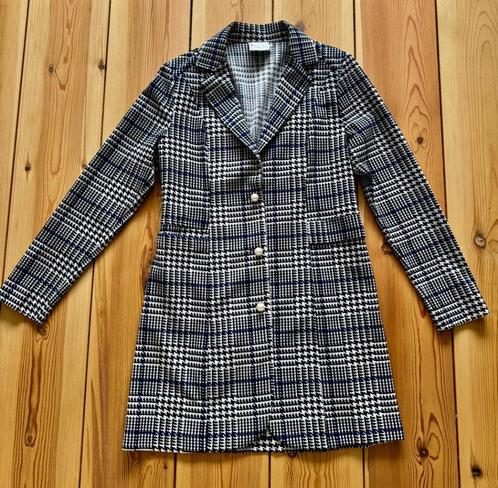 Blazer Helena Hart - Zwart Beige Blauw - Maat 38 / medium, Kleding | Dames, Jasjes, Kostuums en Pakken, Zo goed als nieuw, Jasje