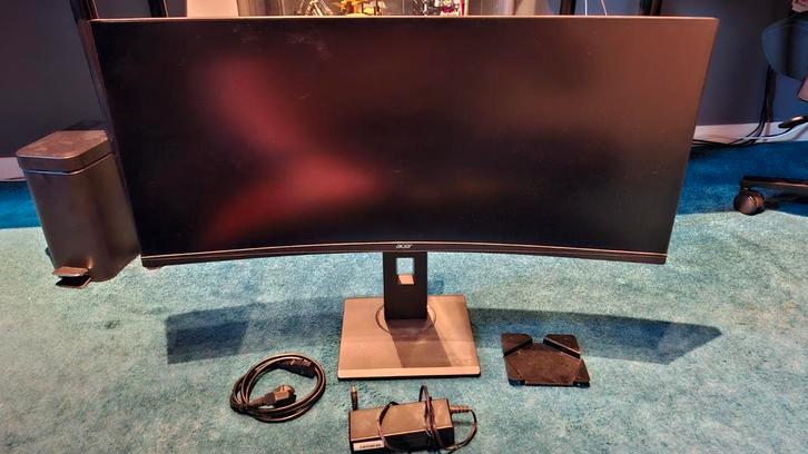 Acer 34 inch Curved Ultrawide IPS Monitor, Computers en Software, Monitoren, Gebruikt, 61 t/m 100 Hz, DisplayPort, DVI, HDMI, Gaming