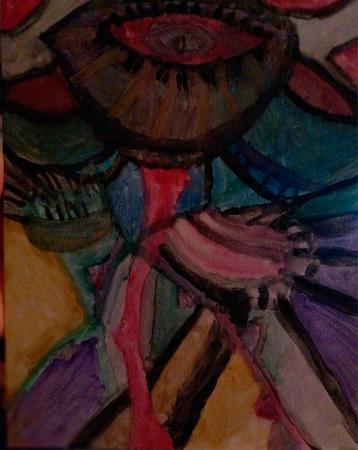 Aquarell schilderij op canvas beschikbaar voor biedingen