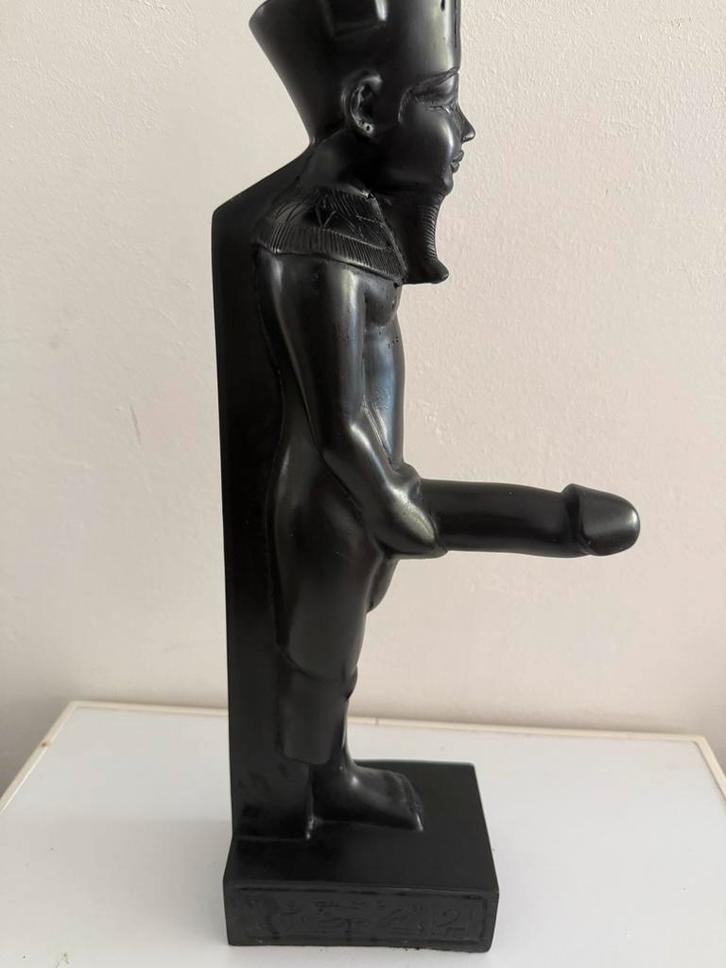 Egyptische God Min - Vruchtbaarheid, Antiek en Kunst, Kunst | Beelden en Houtsnijwerken, Ophalen of Verzenden