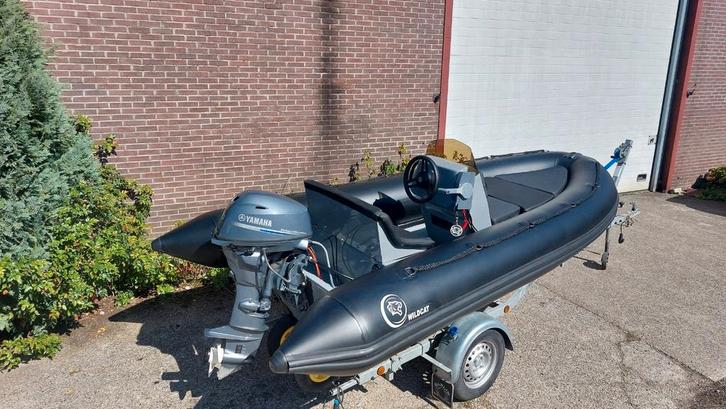 Wildcat 410 Sundeck RIB met Yamaha 25 pk EFI Viertakt Ptrim, Watersport en Boten, Rubberboten, Zo goed als nieuw, Overige merken