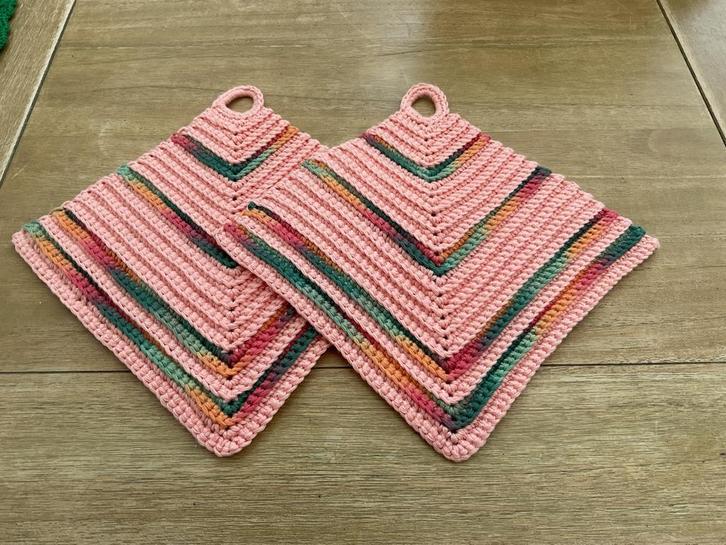 Gehaakte pannenlappen nieuw, Huis en Inrichting, Keuken | Textiel, Nieuw, Overige typen, Overige kleuren, Ophalen of Verzenden
