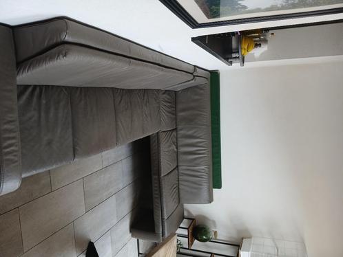 Eetkamerbank echt leer 2.60 x 1.90 armleuning aan lange kant, Huis en Inrichting, Banken | Complete zithoeken, Gebruikt, Leer