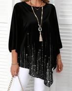 Top Sophia Zwart-1 (44-52), Verzenden, Nieuw, Zwart, Shirt of Top