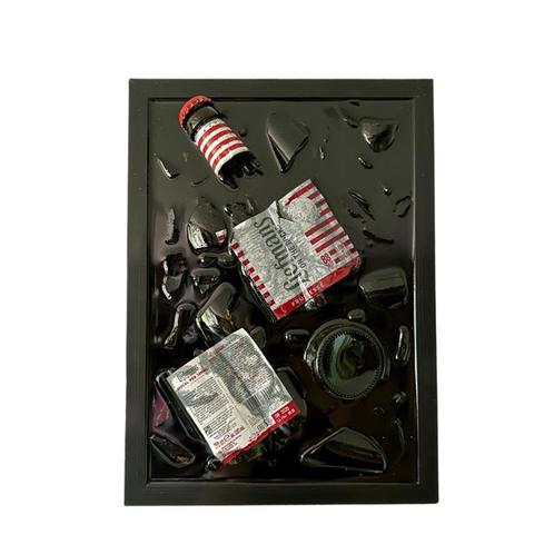 Liefmans bier broken bottle, Antiek en Kunst, Kunst | Schilderijen | Modern, Ophalen of Verzenden