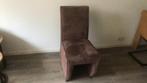 6 eetkamerstoelen, Huis en Inrichting, Stoelen, Ophalen, Gebruikt, Bruin, Stof