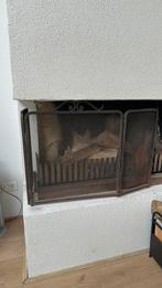 Haardscherm gietijzer, Huis en Inrichting, Haarden, Ophalen, Gebruikt, Vrijstaande haard, Houthaard