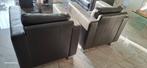 Lederen bankstel, Huis en Inrichting, Banken | Bankstellen, Ophalen, Gebruikt, 75 tot 100 cm, Modern