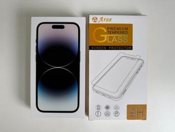 Nieuwe Apple iPhone 14 Pro 256GB Zwart + screen protectors ! beschikbaar voor biedingen