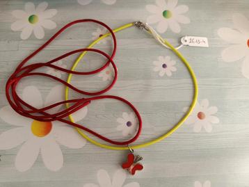 Nieuwe energetix kids ketting en koord met vlinder hanger beschikbaar voor biedingen