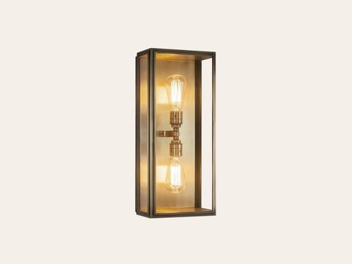 J. Adams & Co Birch Wall Twin Wall Scone bij TheReSales, Huis en Inrichting, Lampen | Wandlampen, Zo goed als nieuw, Glas, Metaal