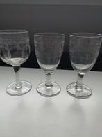 3 antieke glazen ca. 1930, Antiek en Kunst, Antiek | Glas en Kristal, Ophalen of Verzenden