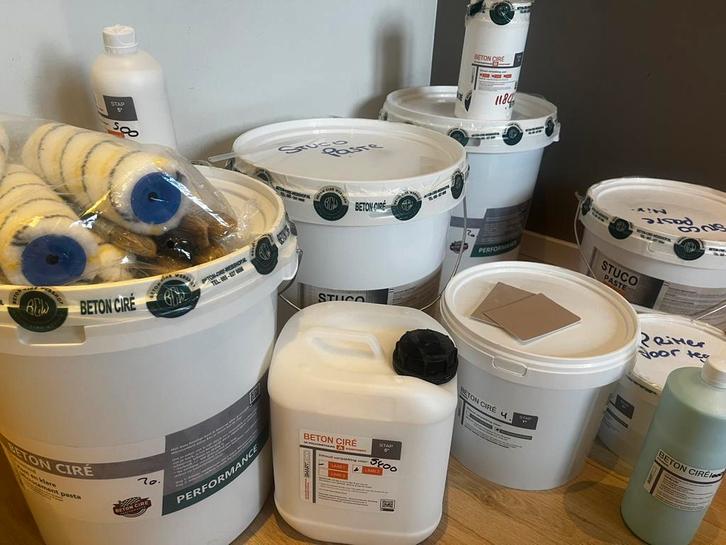 Betoncire microcement totaalpakket, Doe-het-zelf en Verbouw, Verf, Beits en Lak, Nieuw, Overige kleuren, Ophalen