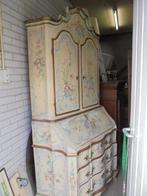 ANTIEK kast met secretaire geverfd, Ophalen of Verzenden