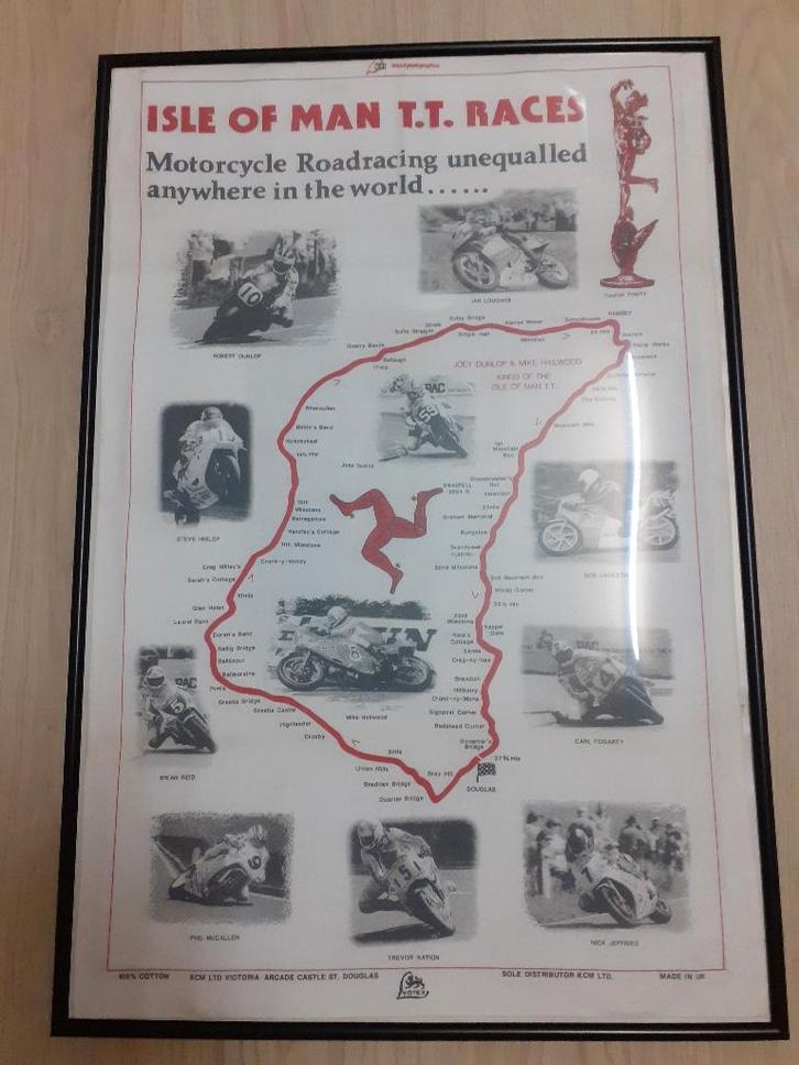 Poster Isle of Man TT races, Verzamelen, Merken en Reclamevoorwerpen, Zo goed als nieuw, Reclamebord, Ophalen of Verzenden