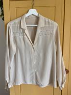 Creme zijden vintage blouse kantje 38, Maat 38/40 (M), Ophalen of Verzenden, Zo goed als nieuw