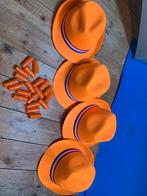 4 oranje hoedjes en 20 oranje fluiten te koop, Ophalen of Verzenden, Nieuw, Oranje of Koningsdag