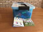 2 bewaarboxen met Clix bouwstenen, waarvan één met glitter, Ophalen, Zo goed als nieuw