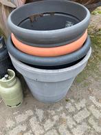 Grote bloempotten - set van 4, Tuin en Terras, Bloempotten, Ophalen, Kunststof, Gebruikt, 40 cm of meer