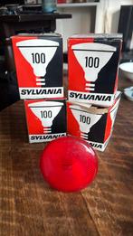 4x Sylvana Par 38 New old stock rode 100w lampen, Ophalen of Verzenden, Nieuw, E27 (groot)