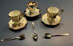 Set van 3 miniatuur decoratie kop en schoteltjes porselein, Verzamelen, Ophalen of Verzenden, Gebruikt, Porselein, Kop en/of schotel