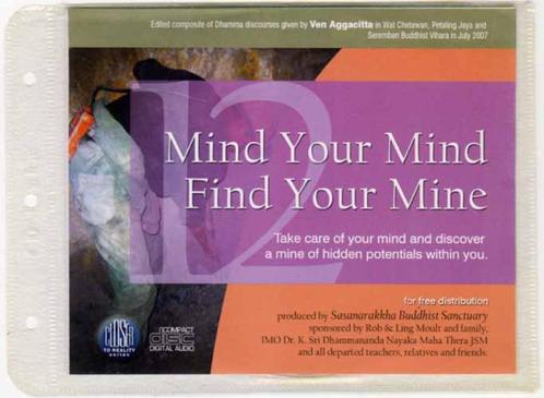 Mind your mind - Venerable Aggacitta, Cd's en Dvd's, Cd's | Meditatie en Spiritualiteit, Zo goed als nieuw, Cursus of Instructie