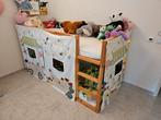 Ikea Kura keerbaar bed, wit/grenen 90x200cm, hoogslaper, Ophalen, Zo goed als nieuw, Hoogslaper